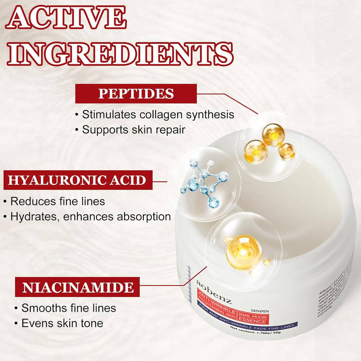 SINPIN  anti Aging Moisturizer Face Cream for Women & Men - Night Cream for Face & Neck | All Skin Types | Niacinamide + Hyaluronic Acid | Firming, Tightening, anti Wrinkle, 1.76FL (1PCS)